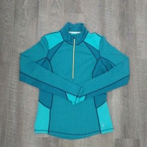 Women's blue 9 title ZIP down sweatshirt